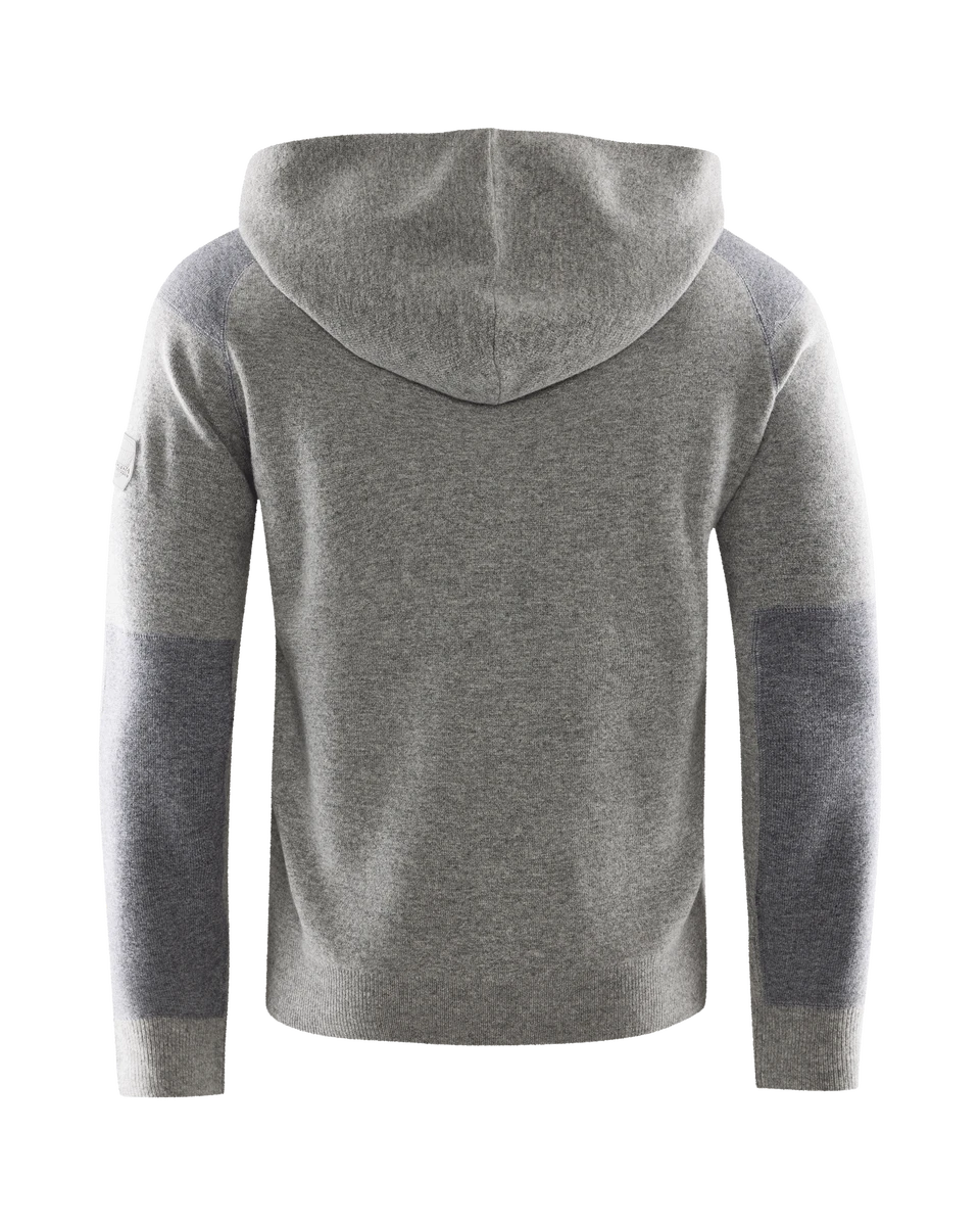 SPINE KNITTED ZIP HOOD