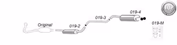 Sportseksosanlegg til Volvo S40, V40, 1996-2000, Fase 1, 2x80 mm