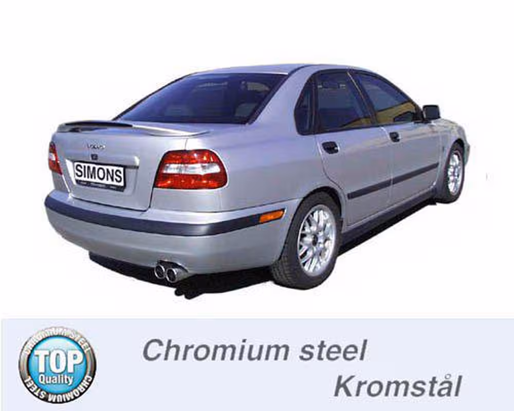 Urheilupakoputkisto Volvo S40:lle, V40, 1996-2000, Vaihe 1, 2x80 mm