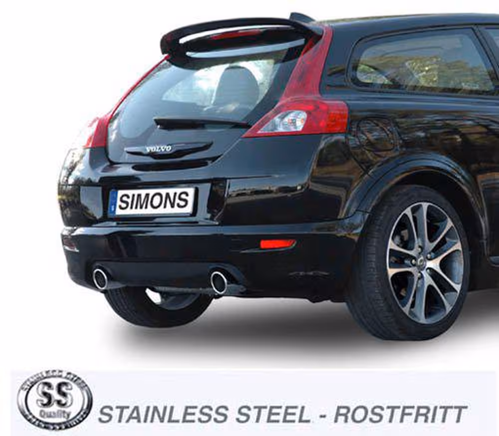Eksosanlegg til Volvo C30, T5, 2006-2009