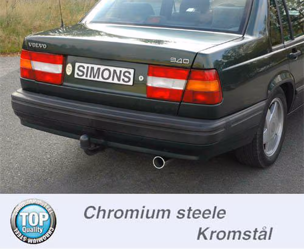 Eksosanlegg til Volvo 740 Turbo, 760, 1983-1988