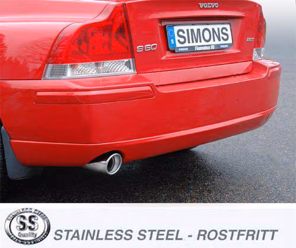 Eksosanlegg til Volvo S60, 2WD, Turbo, T5, 2000-2007