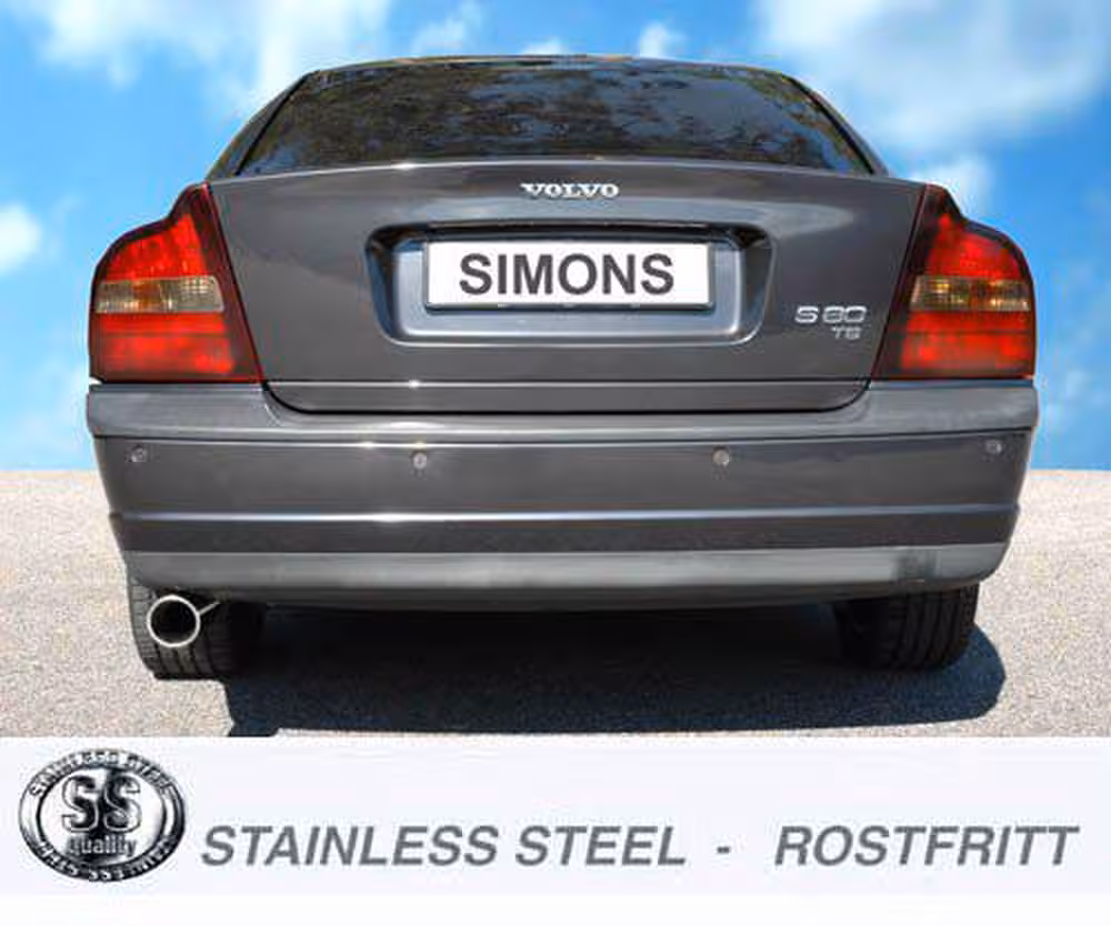Eksosanlegg til Volvo S80, T6, 1998-2006, 5T