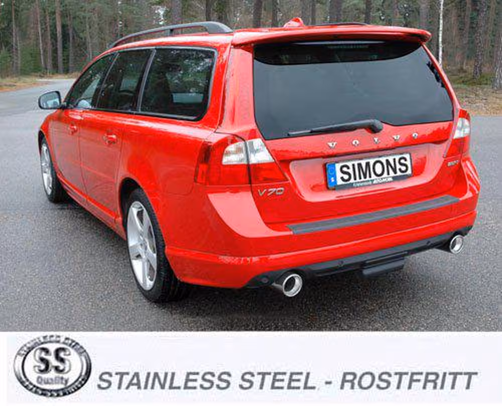 Eksosanlegg til Volvo V70, 2WD, Turbo, T5, 2007-2016, II