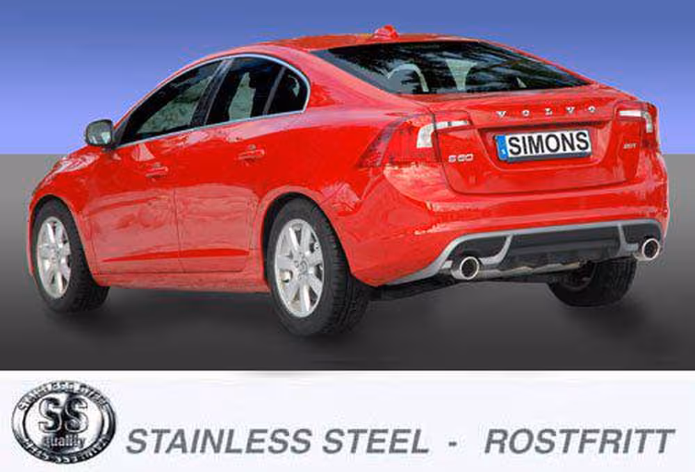 Eksosanlegg til Volvo S60, V60, T5, 2WD, 2010-2018