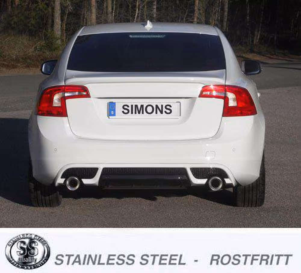 Eksosanlegg til Volvo S60, V60, T5, 2WD, 2010-2018