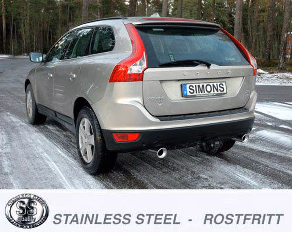 Eksosanlegg til Volvo XC60, AWD, T6, 2008-2017