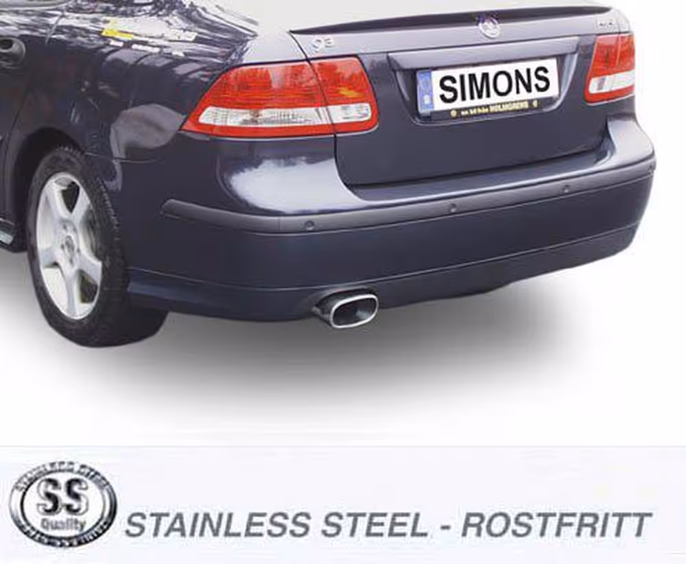 Udstødningssystem til Saab 9-3 Aero, 2003-2014