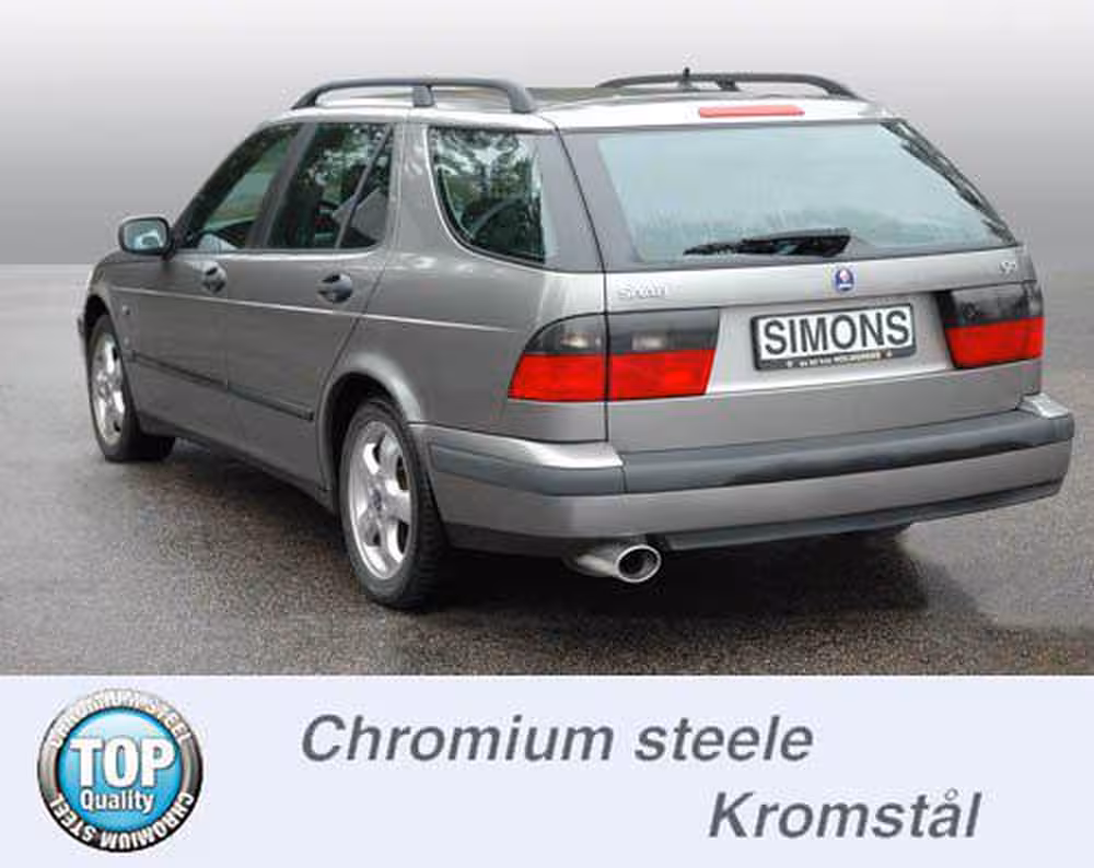 Udstødningssystem til Saab Amazon Aero, 1998-1901, 9-5 Turbo, 0T