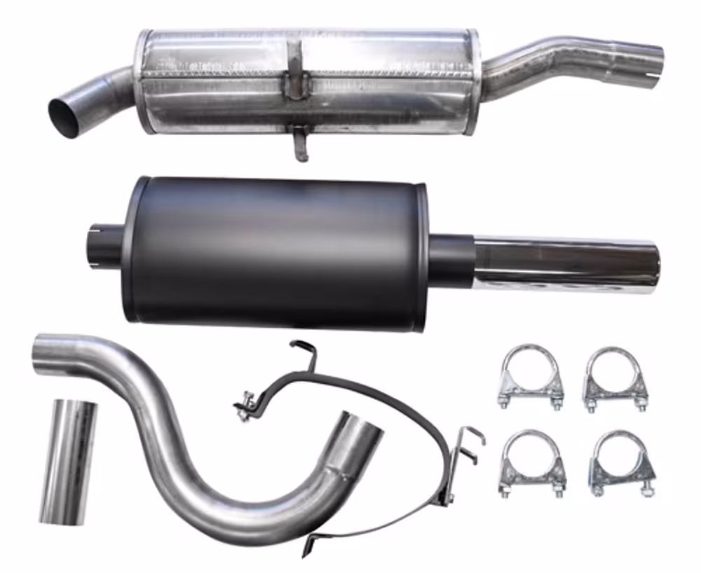 Eksosanlegg, 63,5 mm, enderør 80 mm, stasjonsvogn, sedan, kromstål til Volvo 740, 760, 940, 1984-1998