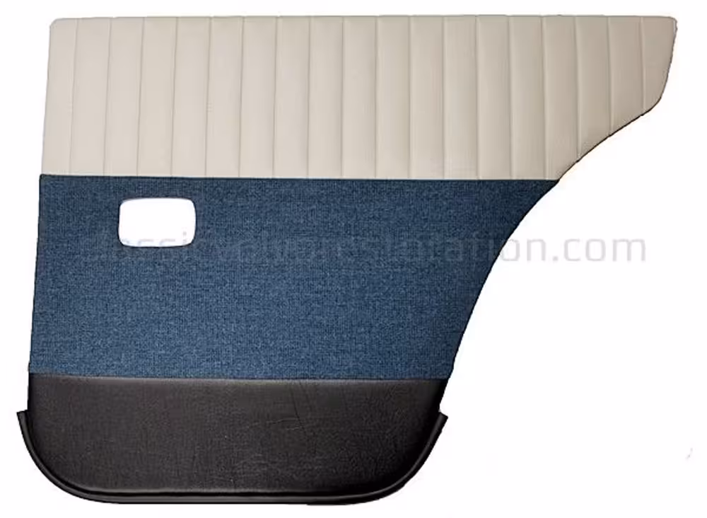 Bakdørpaneler til Volvo Amazon 4d 1959-60, beige/turkis/svart