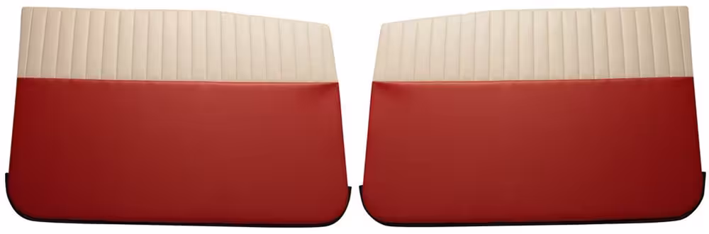 Dørpaneler foran til Volvo Amazon 4d 1959-60, USA, rød/beige