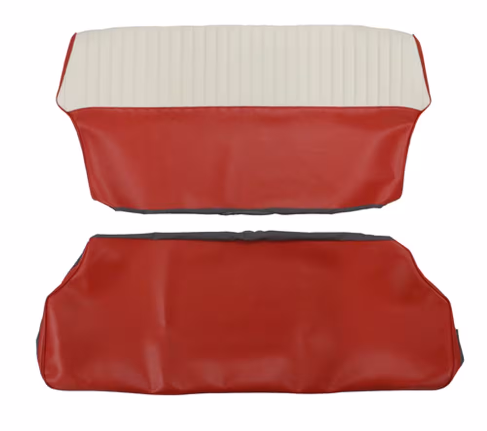 Baksetetrekk til Volvo PV544 1958-60 Eksport rød/beige Alternativ 2