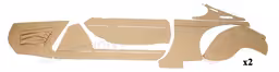 Panelsett til Volvo 1800E beige/brun