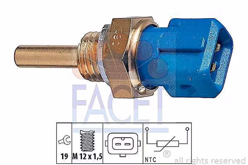 Temperatursensor kjølevann til Volvo 240, 740, 760 & 780 LH-Jetronic 2.2