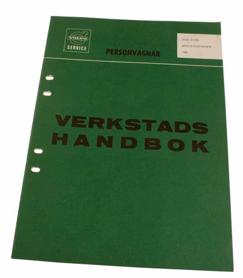 Verkstedhåndbok Spesifikasjoner Volvo 164 Svensk