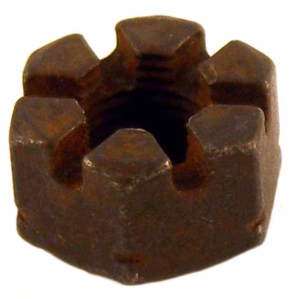 Kronemutter M10-1.0x9 (fin gjenge) for Volvo PV444, PV544