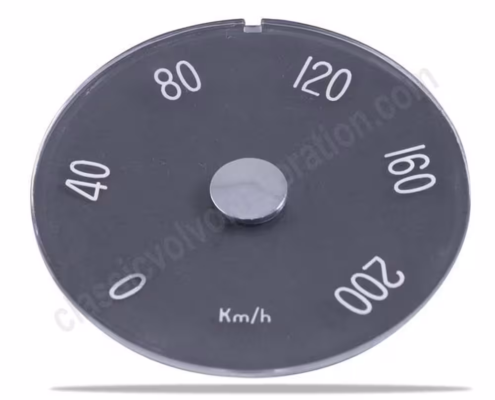 Speedometerglass til Volvo 1800, (km/t), 1961–69
