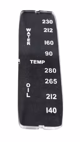 Glass til vann- og oljetemperaturmåler for Volvo 1800, (°F), 1961–68