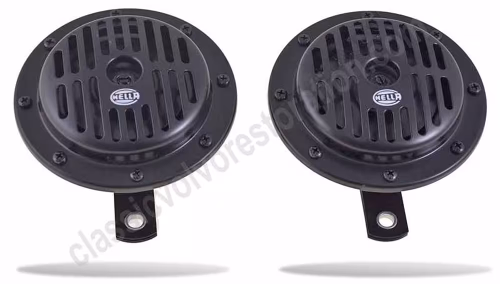Signalhorn 12V Hella svart for Volvo PV544, Duett