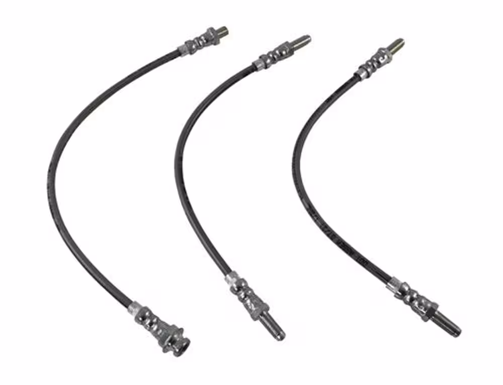 Bremsslangesett for Volvo Amazon B18, 1965-70, metallflettet