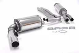 Foto av komplett Simons avgassystem 02B-HAR (S80 Turbo 2WD 2.0T/2.4T/2.5T/T6 år 1998-2006). Produkten är en av delarna, inte hela systemet.