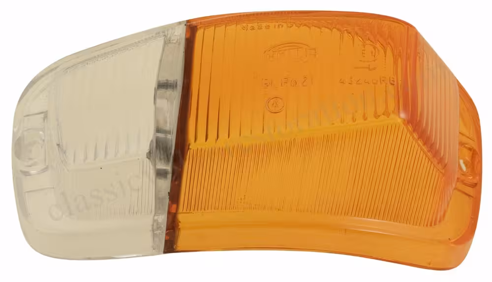 Blinklysglass for Volvo Amazon, Amazon Kombi, gul/hvit, venstre