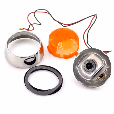 Blinkerssats till Volvo 1800, 1800S, orange/vit, Volvo OE 668195
