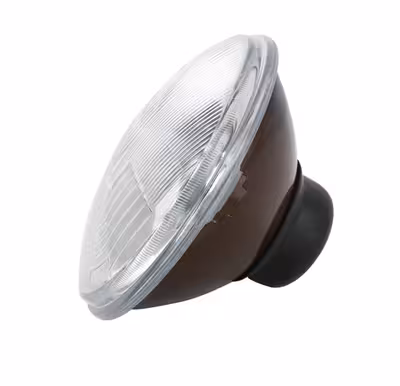 Strålkastare H4 7" kupat glas