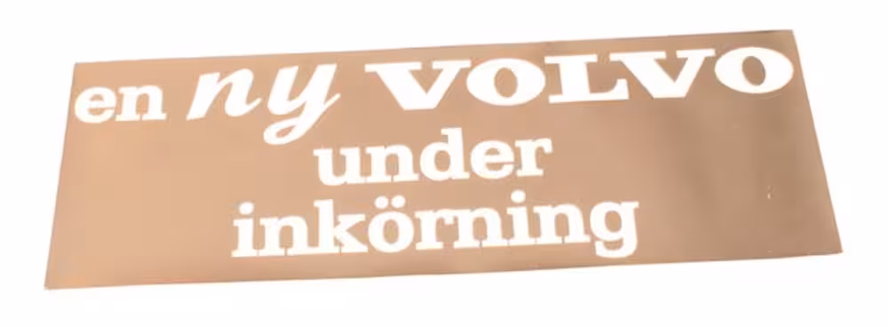 Klistremerke «En ny Volvo under...»