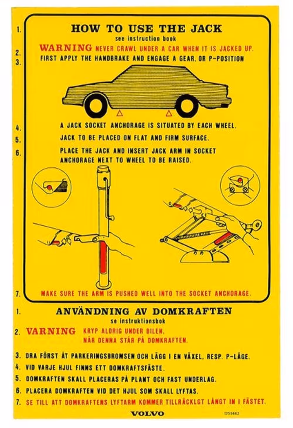 Baklukeklistremerke til Volvo 242GT, 262