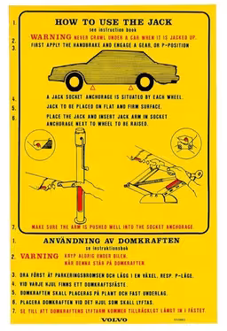 Baklukeklistremerke til Volvo 242GT, 262