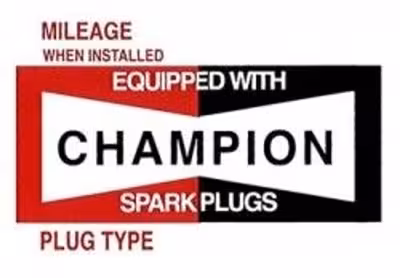 Champion bougie sticker