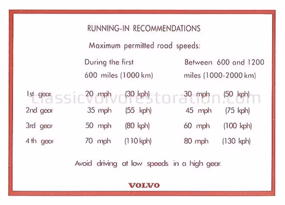 Dekal innkjøring for Volvo Amazon, 140