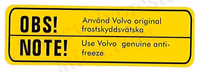 Radiatorsticker voor Volvo B18