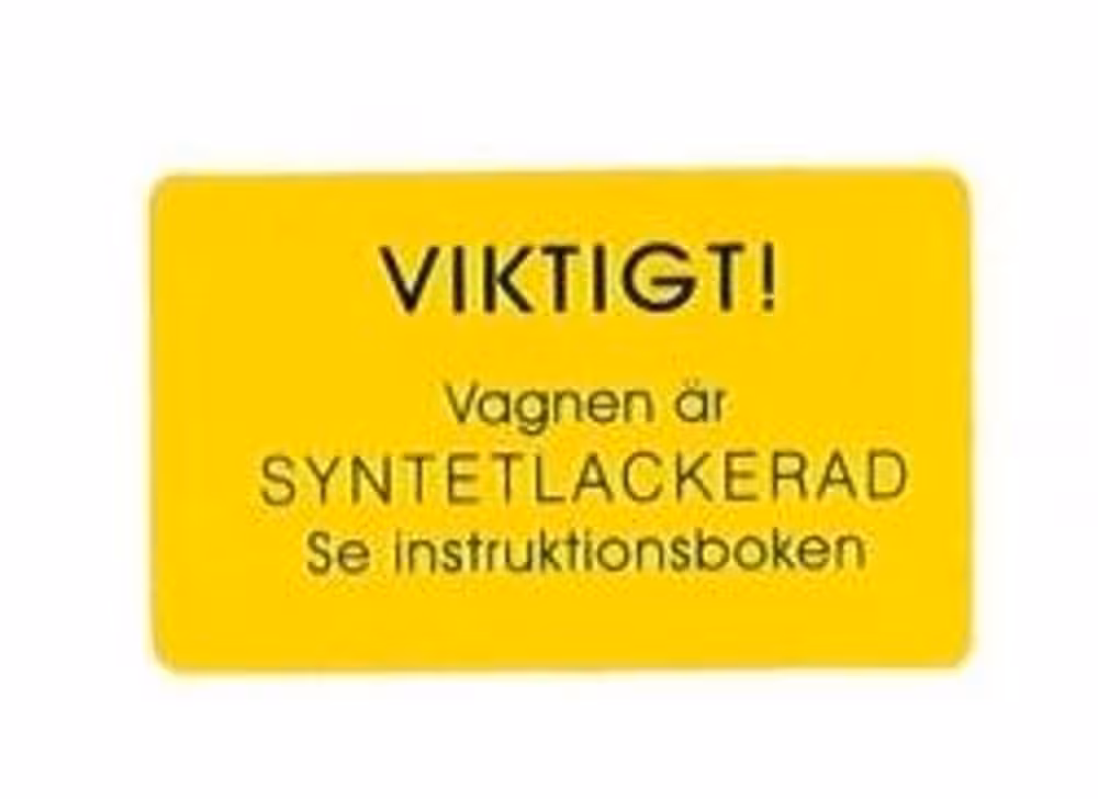 Dekalmaling Volvo-advarsel for Volvo PV444 1956