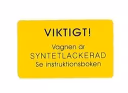 Dekal Volvo lakkadvarsel for Volvo PV444 1956