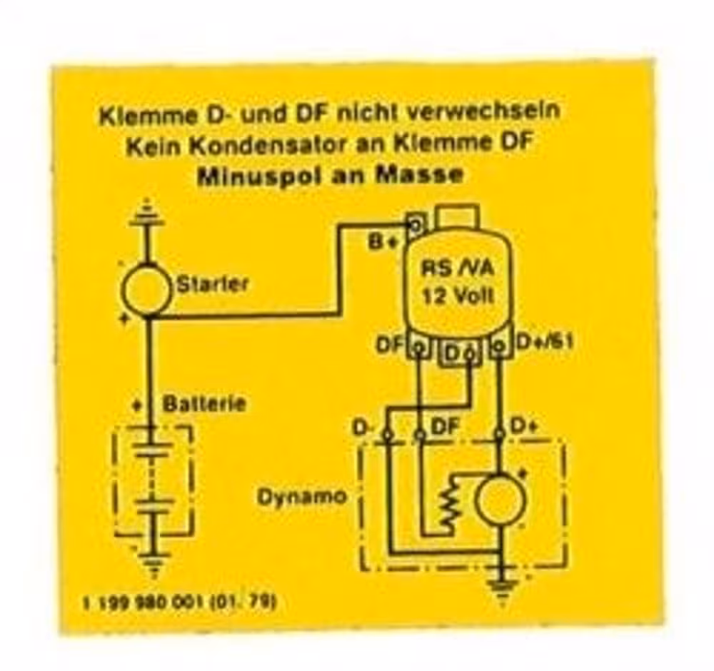 Ladeklistremerke for laderelé 12V