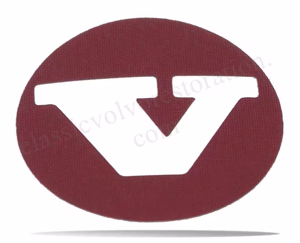 Dekal navkapsel til Volvo 1800 1972-73 rød