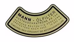 Dekal oljefilter for Volvo B4B "Mann"
