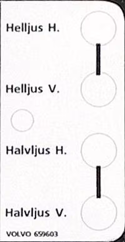 Sticker voor zekeringkast 6V van papier voor Volvo Amazon, Duett 1959-69