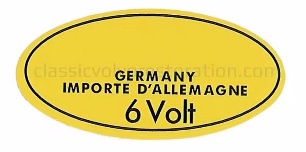 Dekal Tennspole Bosch 6V Volvo B16 gul