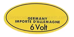 Dekal Tennspole Bosch 6V Volvo B16 gul