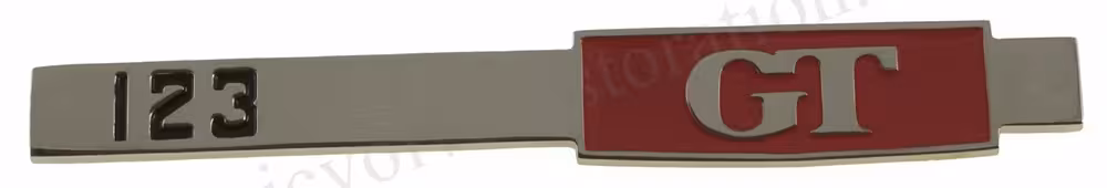 Emblem "123 GT" til Volvo Amazon-bagasje