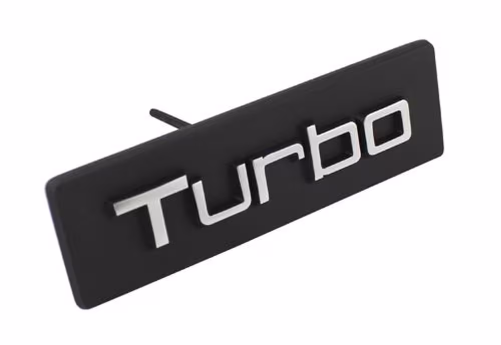 Emblem "TURBO" for Volvo 240, 242, 244, 245, 260, 262, 264, 265