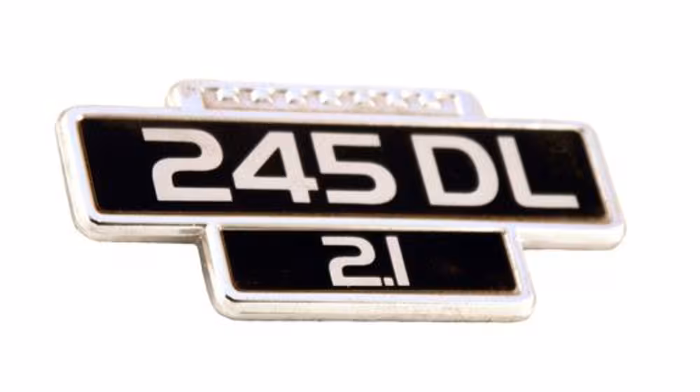 Emblem 245DL 2.1 skjerm 1975-79 til Volvo 240, 245