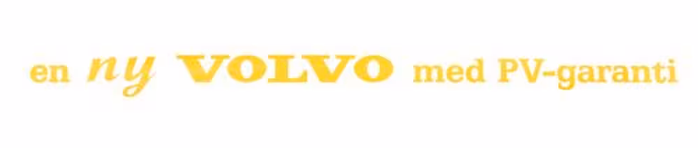 Klistremerke «En ny Volvo med PV-garanti»