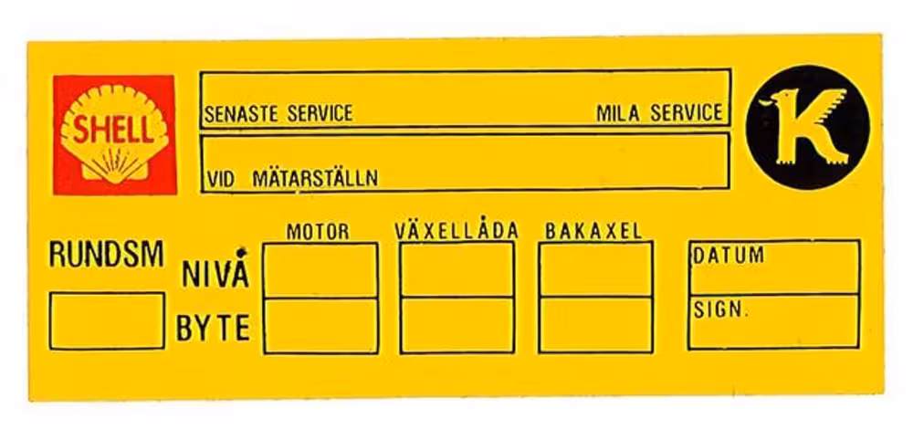 Dekal siste service Shell