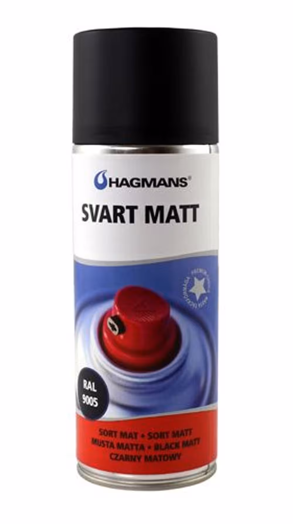 Maling svart matt 400 ml spray