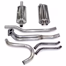 Avgassystem 2" dubbelrör rostfritt till Volvo 1800, 1966-69 (1970-73)